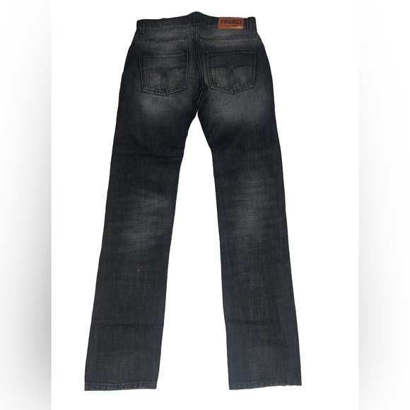 Fiorucci Jeans Mens Black Slim Fit Whiskering Straight Leg Button Fly👖NWT 29 - Picture 2 of 12